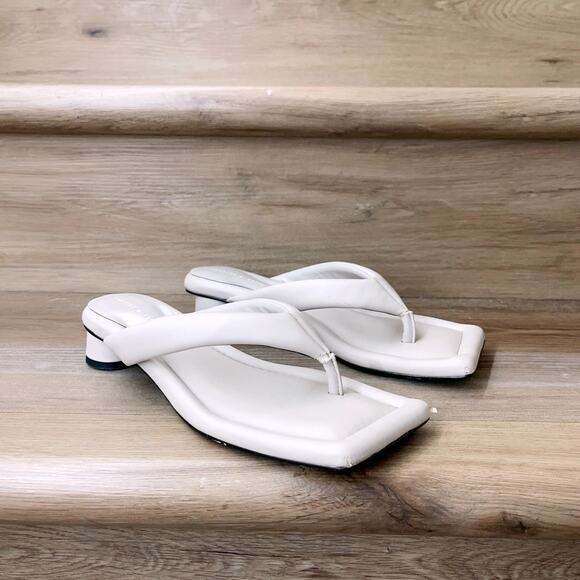 Charles & Keith Padded Thong Sandals (Grey US7) - Picture 1 of 10